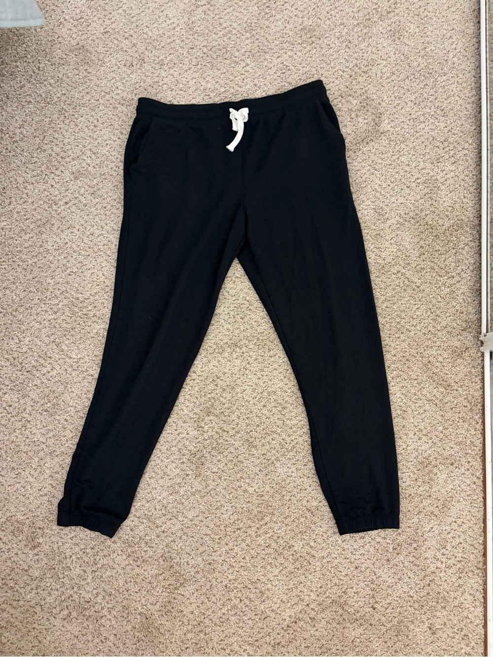 Lively Black Joggers with White Drawstring Tab